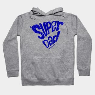 blue super dad typography Hoodie